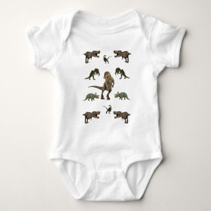 T-shirts Papel de enrolamento do dinossauro