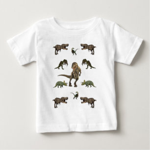 T-shirts Papel De Lavagem Do Dinossauro