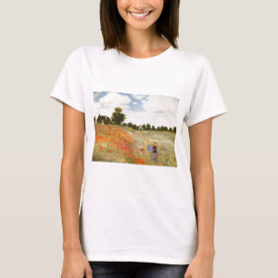 T-shirts Papoilas vermelhas que florescem - Claude Monet