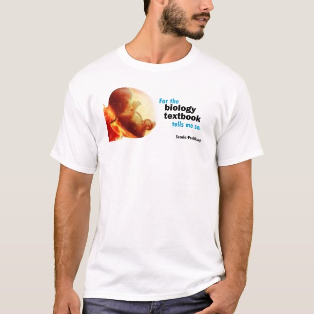 T-shirts Para a biologia o livro de texto diz-me assim… (Frente)