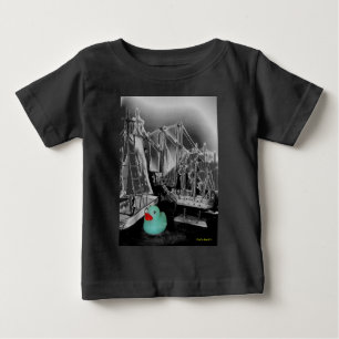 T-shirts "Para baixo desgaste de borracha do bebê do pato