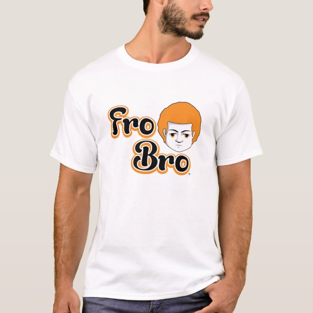 T-shirts Para Bro - laranja & preto (Frente)