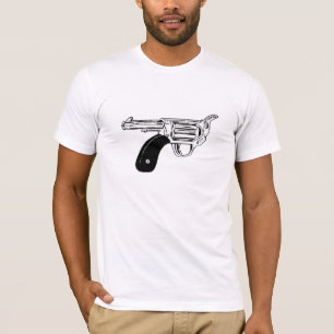 T-shirts Para trás revólver
