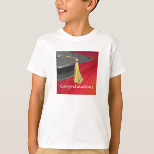 T-shirts Parabéns Formando Preto e Vermelho