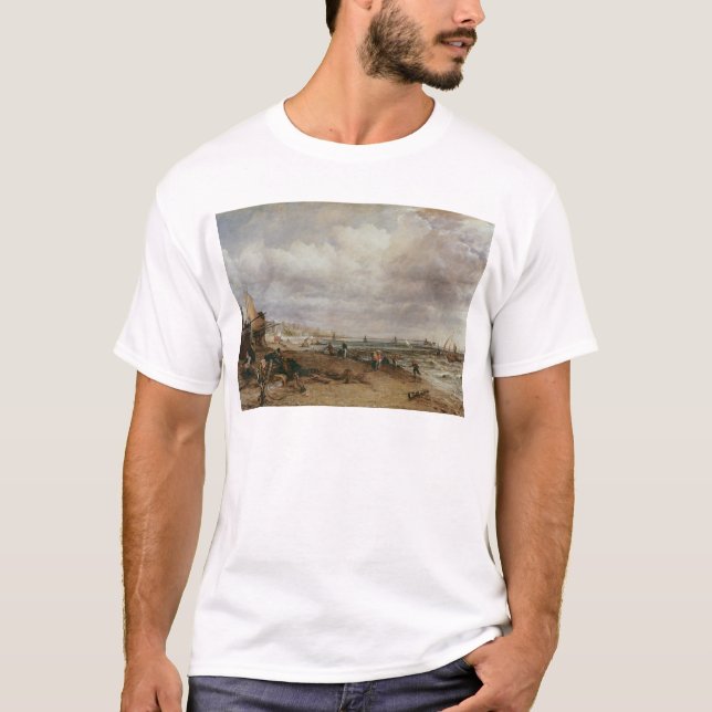 T-shirts Parada marinha de John Constable | e cais Chain (Frente)