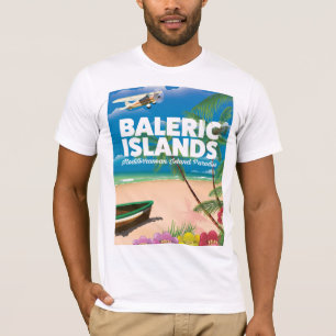 T-shirts paraíso mediterrânico das ilhas baléricas