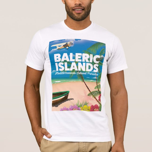 T-shirts paraíso mediterrânico das ilhas baléricas (Frente)