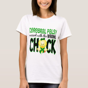 T-shirts Paralisia cerebral sujada com o pintinho errado