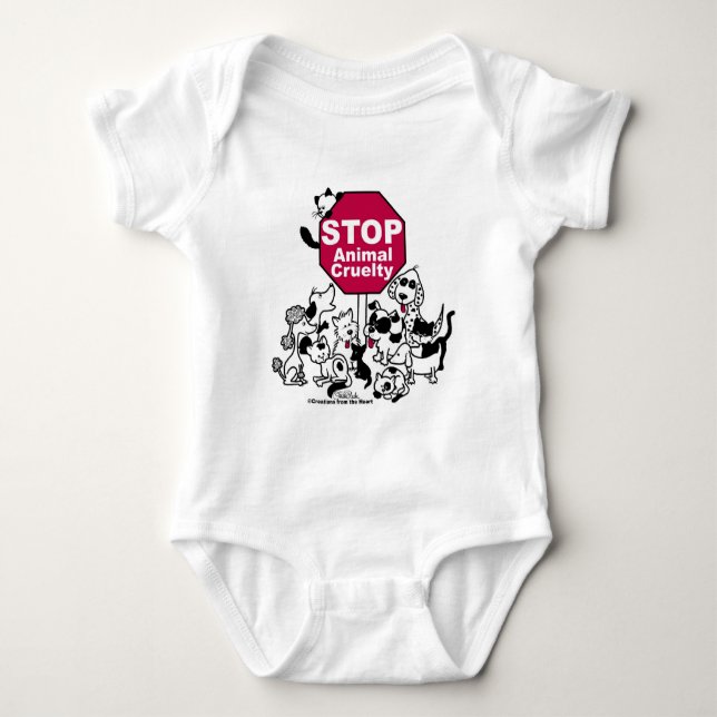 T-shirts Parar a crueldade dos animais (Frente)