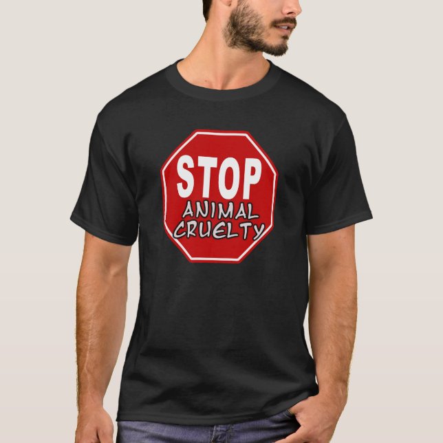 T-shirts Pare a crueldade animal (Frente)