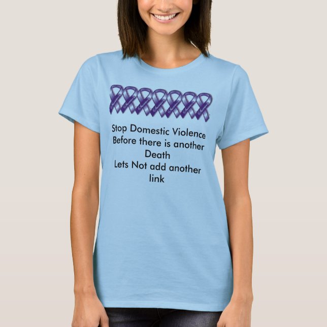 T-shirts Pare a violência doméstica. (Frente)