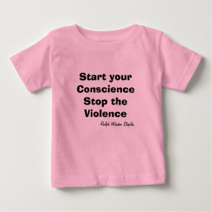 T-shirts Pare com a violência, bebê