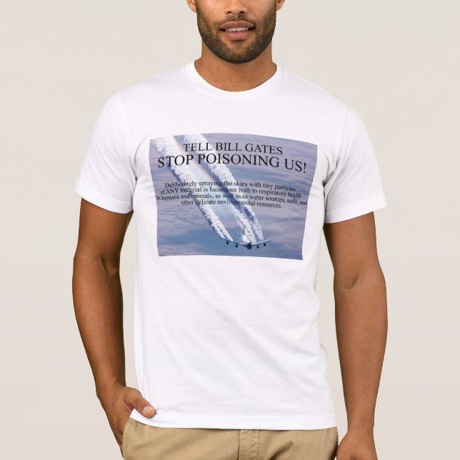 T-shirts PARE COM OS CHEMTRAILS! T Shirt! (Frente)