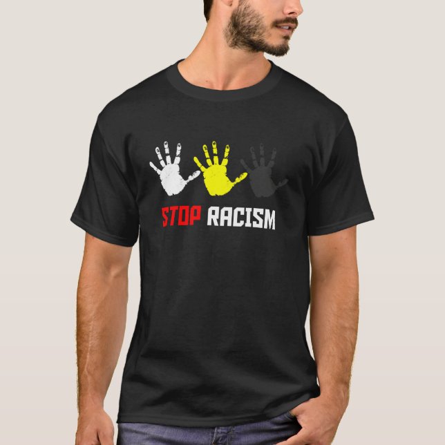 T-shirts Pare o racismo (Frente)