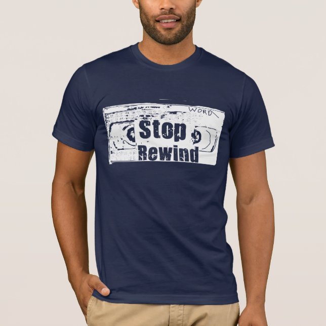 T-shirts Pare, rebobine, redux (Frente)