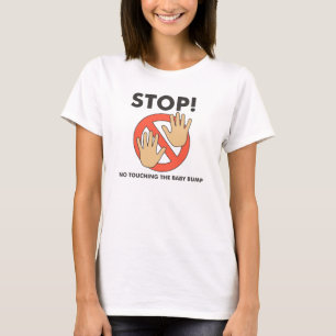 T-shirts Pare! Sem Toque no Baby Bump