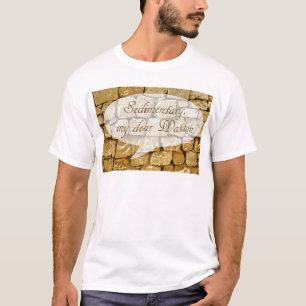 T-shirts Parede de calcário e piada de Geologia ruim
