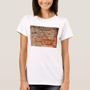 T-shirts Parede de tijolos rachada