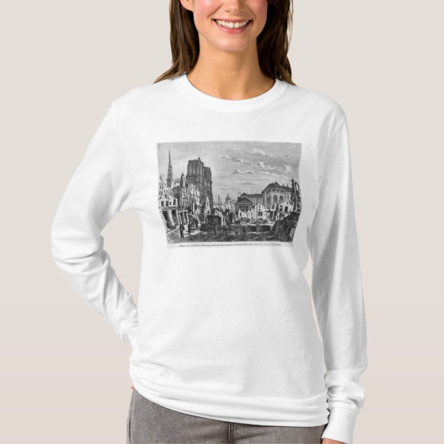 T-shirts Paris, demolição de uma parte da menção (Frente)