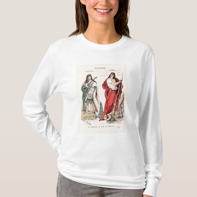 T-shirts Paris e Versalhes que brilham em se, 1871 (Frente)