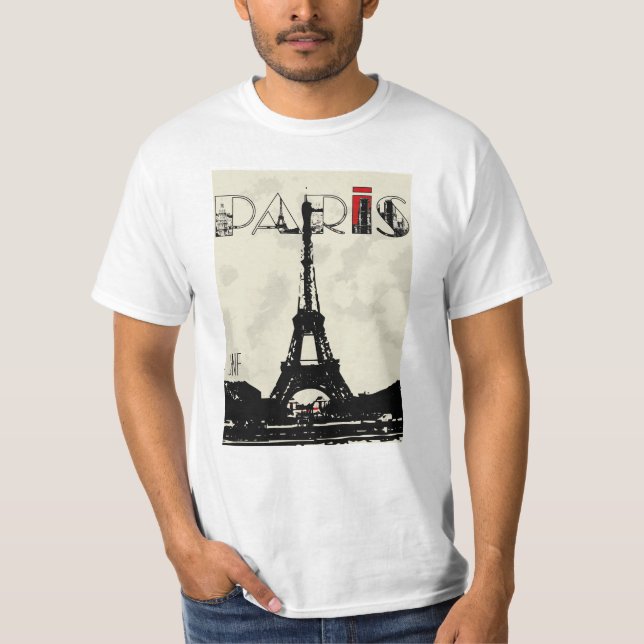 T-shirts paris eifel tower jnf (Frente)