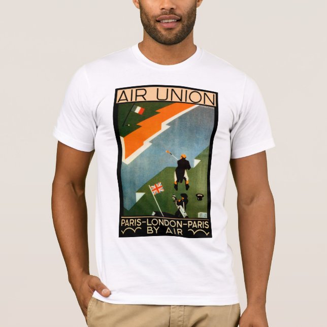 T-shirts Paris - Londres - Paris por Air (Frente)