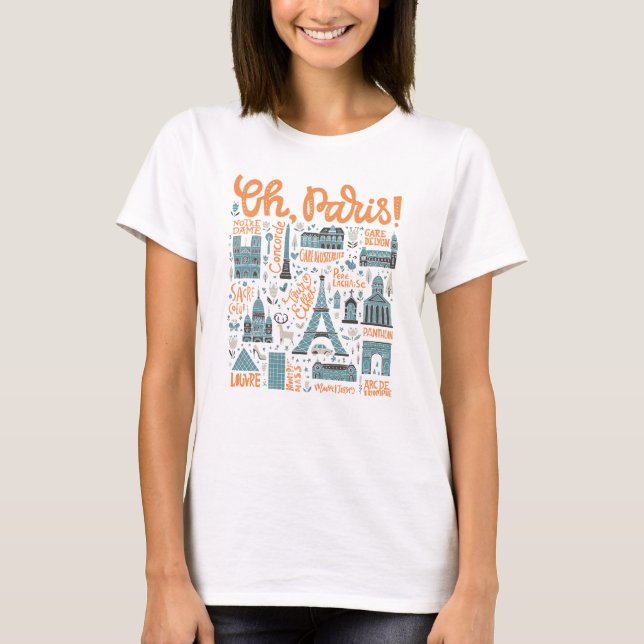 T-shirts Paris! | Tipografia Urbanística (Frente)