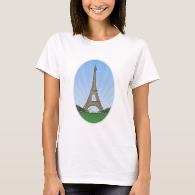 T-shirts  Paris:Torre Eiffel: Desenho de vetor: (Frente)