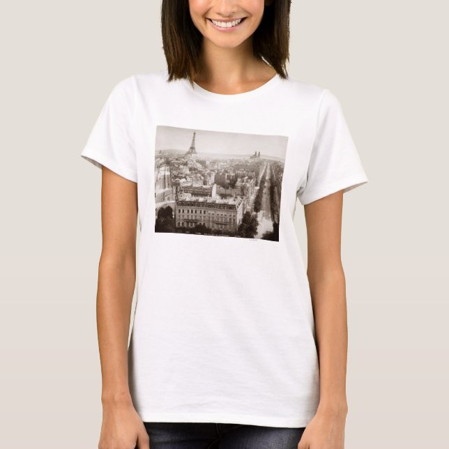 T-shirts Paris: Vista aérea, 1900 (Frente)