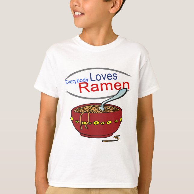 T-shirts Paródia de Everybody Loves Ramen (Frente)