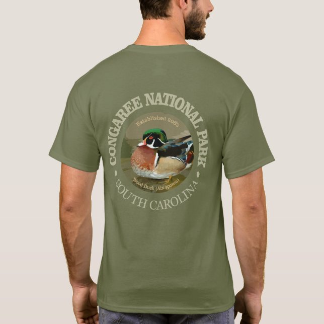 T-shirts Parque Nacional do Congaree (Pato de Madeira) (Verso)