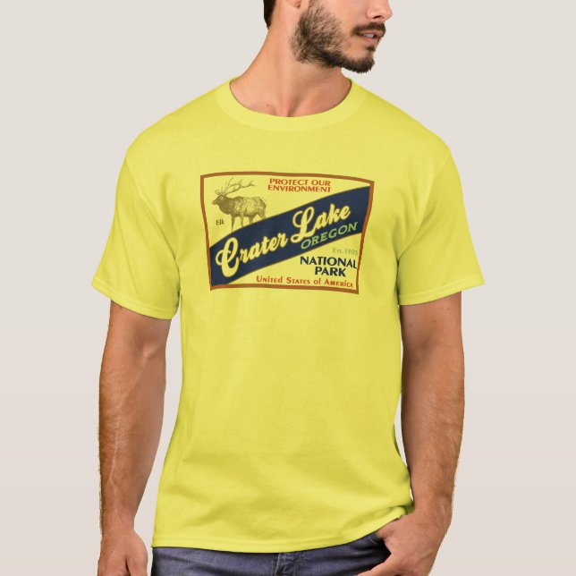 T-shirts Parque nacional do lago crater (Frente)