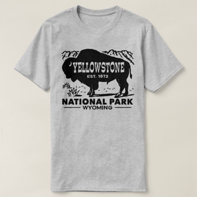 T-shirts Parque Nacional Yellowstone (Frente do Design)