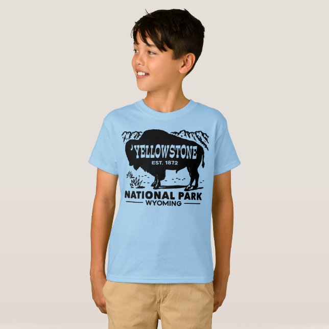 T-shirts Parque Nacional Yellowstone (Frente Completa)