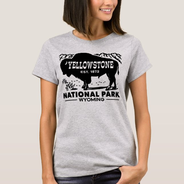 T-shirts Parque Nacional Yellowstone (Frente)