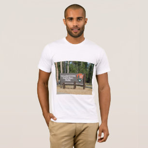 T-shirts Parque Nacional Yellowstone, placa, Wyoming, EUA