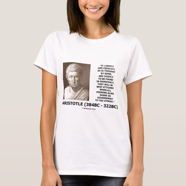 T-shirts Parte da democracia da igualdade da liberdade de (Frente)