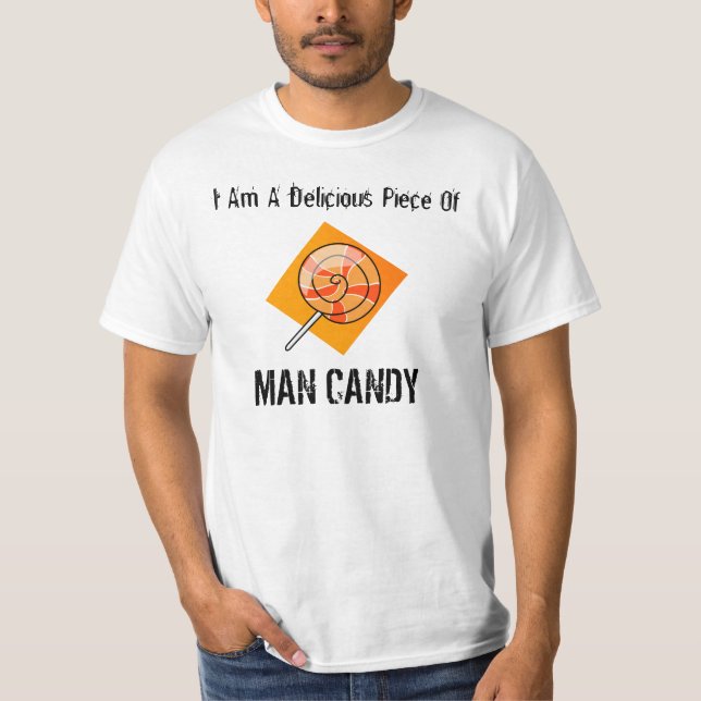 T-shirts Parte deliciosa de doces do homem (Frente)