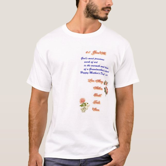 T-shirts Parte dianteira do dia das mães 2005 da avó #1 (Frente)