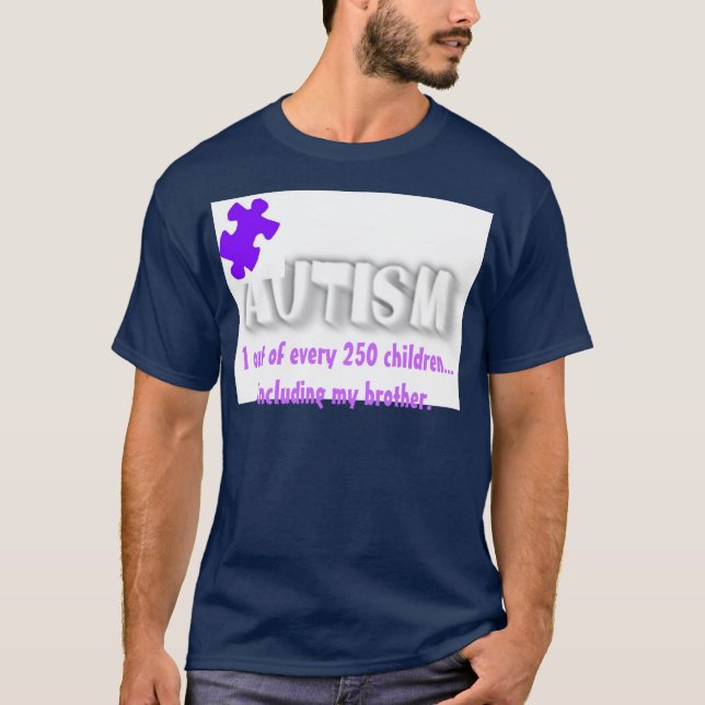 T-shirts Parte do quebra-cabeça do autismo para o irmão (Frente)