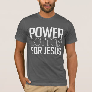 T-shirts Parte inferior do poder para Jesus