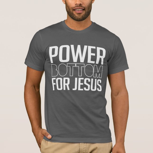 T-shirts Parte inferior do poder para Jesus (Frente)