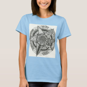 T-shirts Parte superior da mandala dos pontos