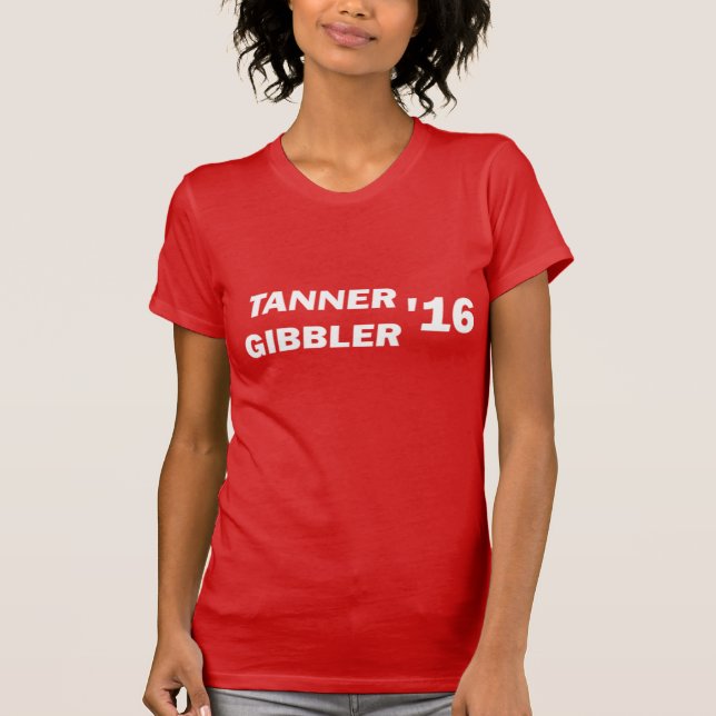 T-shirts Parte superior de Gibbler 2016 do curtidor (Frente)