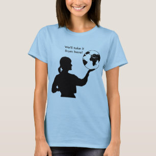 T-shirts Parte superior do círculo das senhoras Flowy
