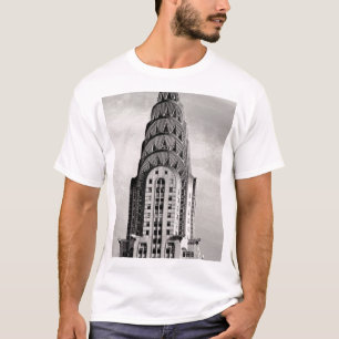 T-shirts Parte superior do edifício Chrysler NYC - B&W