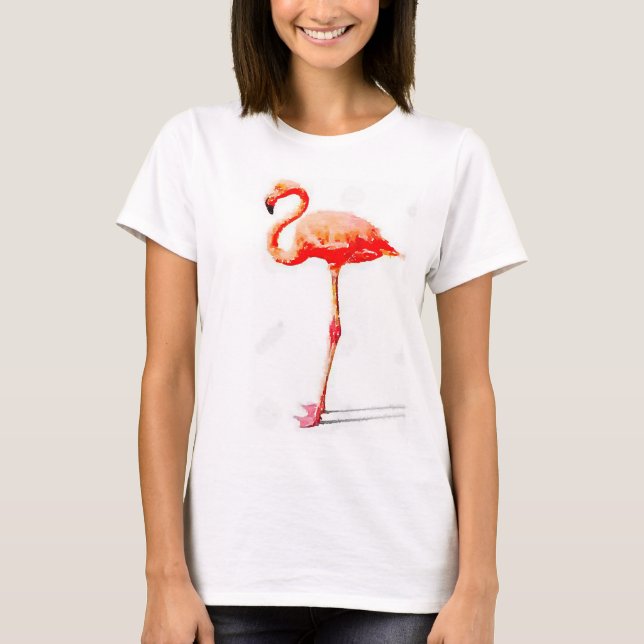 T-shirts Parte superior do Flowy das mulheres: Aguarela (Frente)