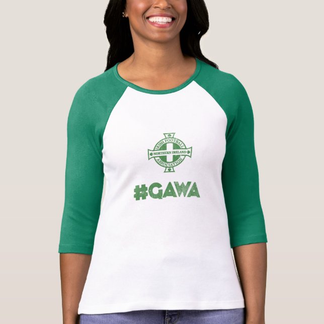 T-shirts Parte superior do #GAWA de Irlanda do Norte (Frente)