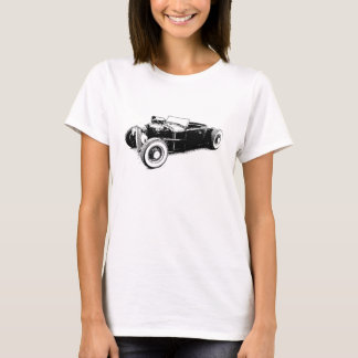 T-shirts parte superior do hot rod das senhoras