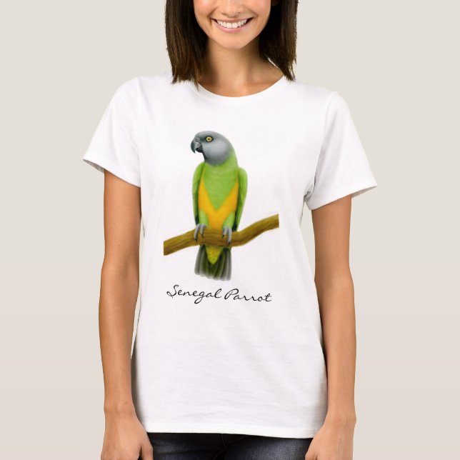 T-shirts Parte superior dos espaguetes do papagaio de (Frente)